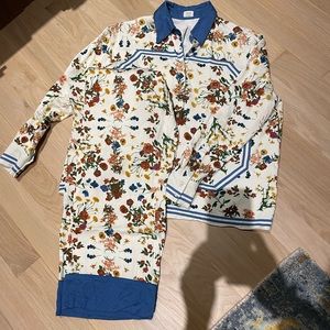 Aritzia Wilfred blouse and wide leg pant set